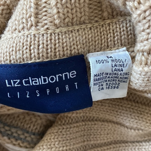 Liz Claiborne Sport Wool Knit Cardigan Sweater - Picture 5 of 7